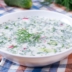 Окрошка с жареной курицей