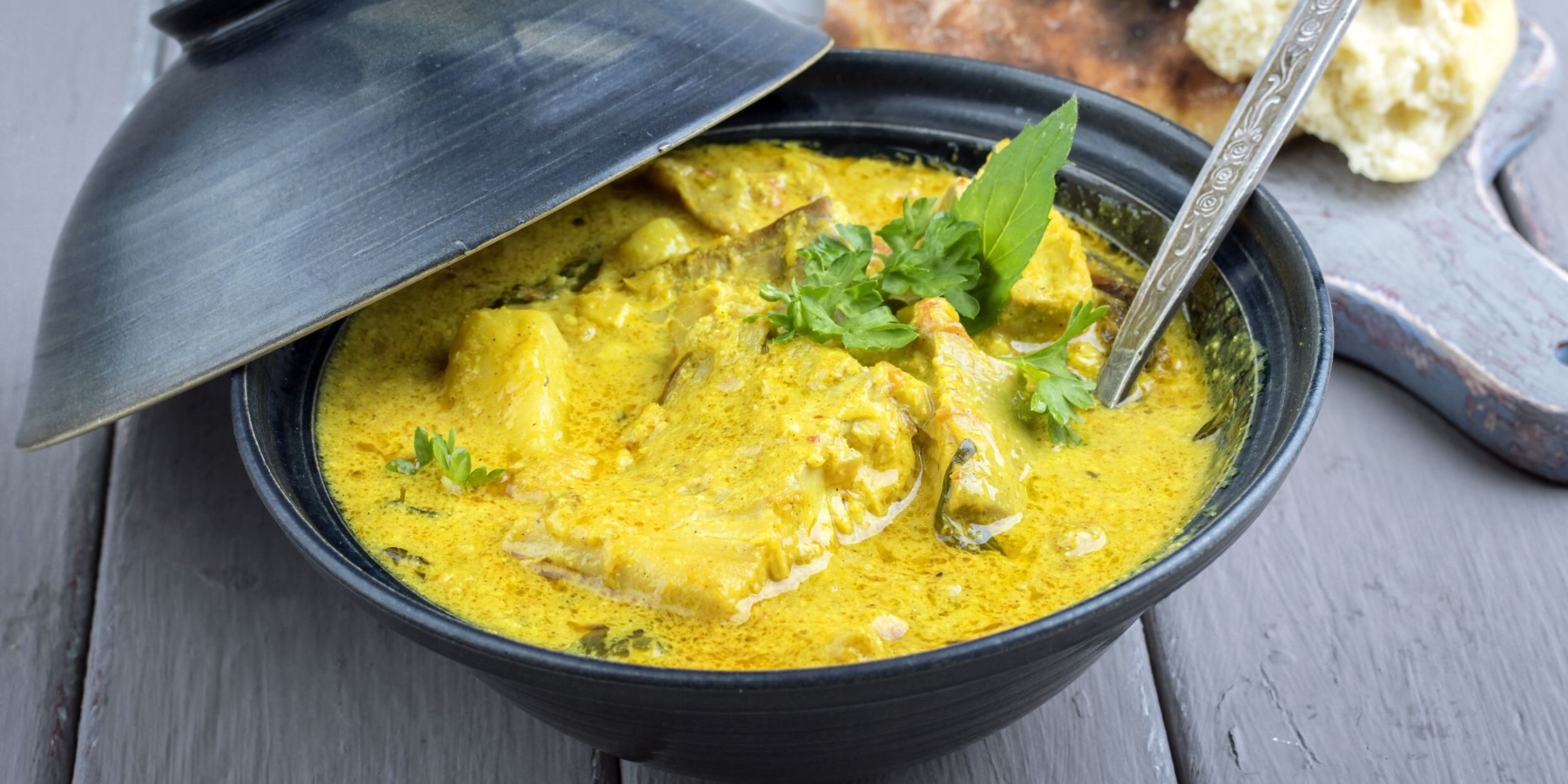 Рыба карри в сливочном соусе