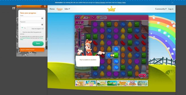 Игры-головоломки онлайн: Candy Crush Saga