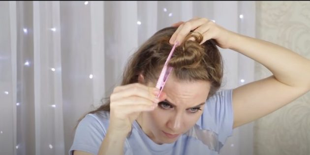 Женские причёски для круглого лица: разделите волосы горизонтальным пробором