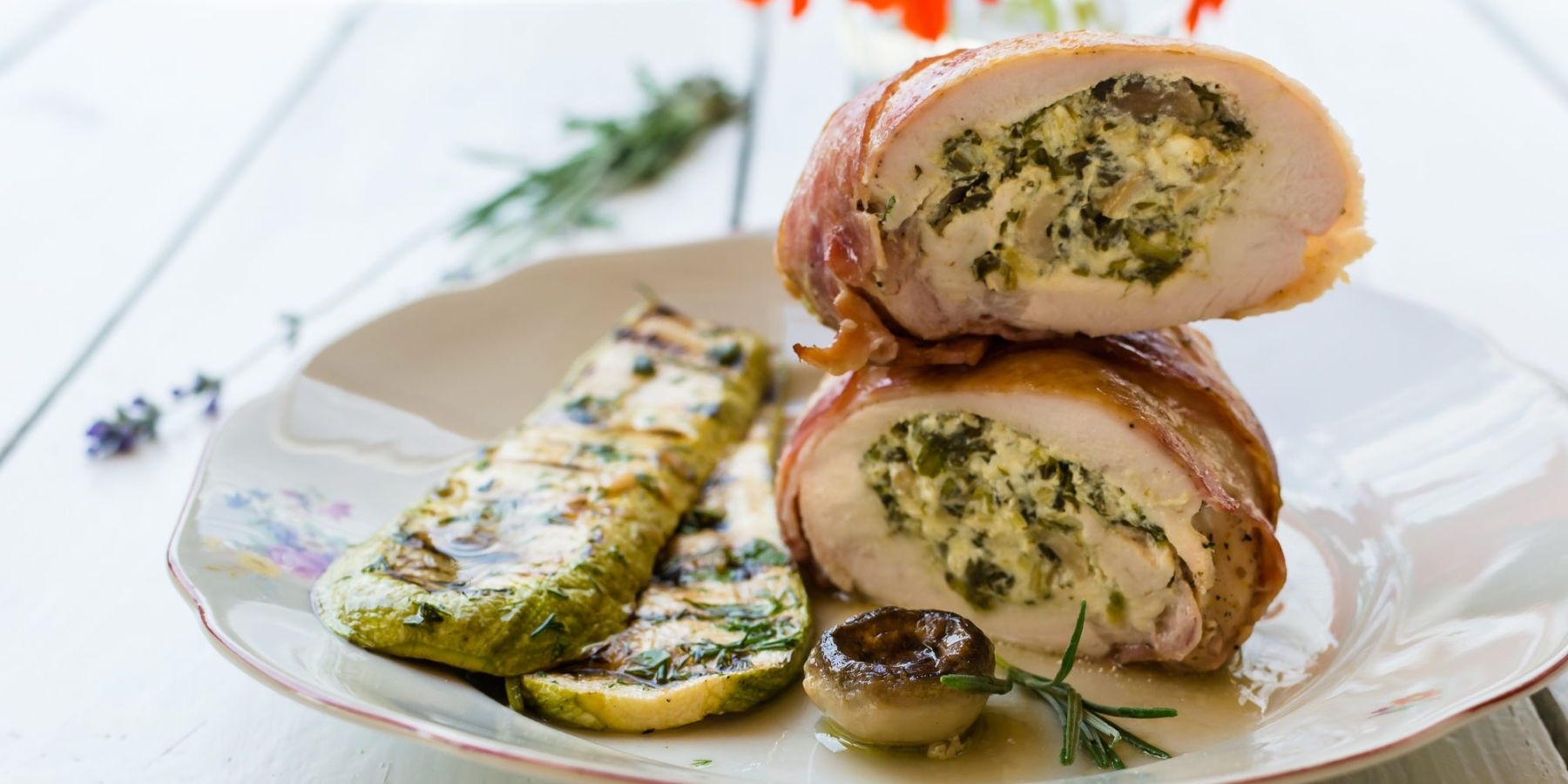 Куриные рулеты с рисом и грибами