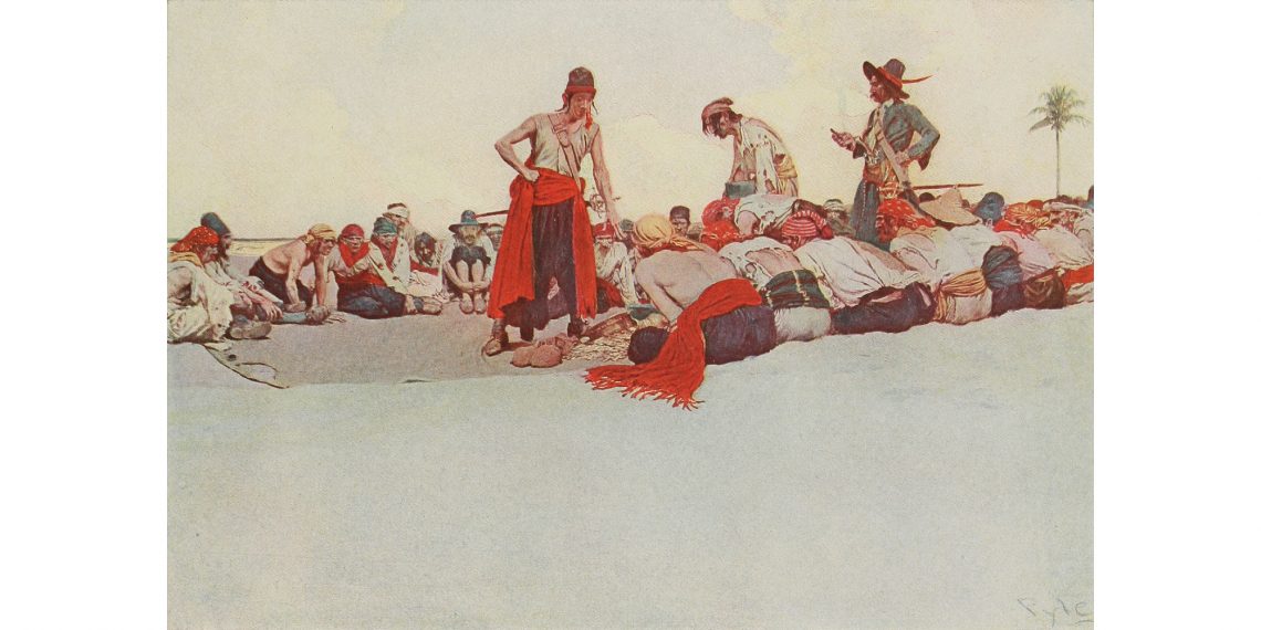 Иллюстрация «Пираты делят добычу»
