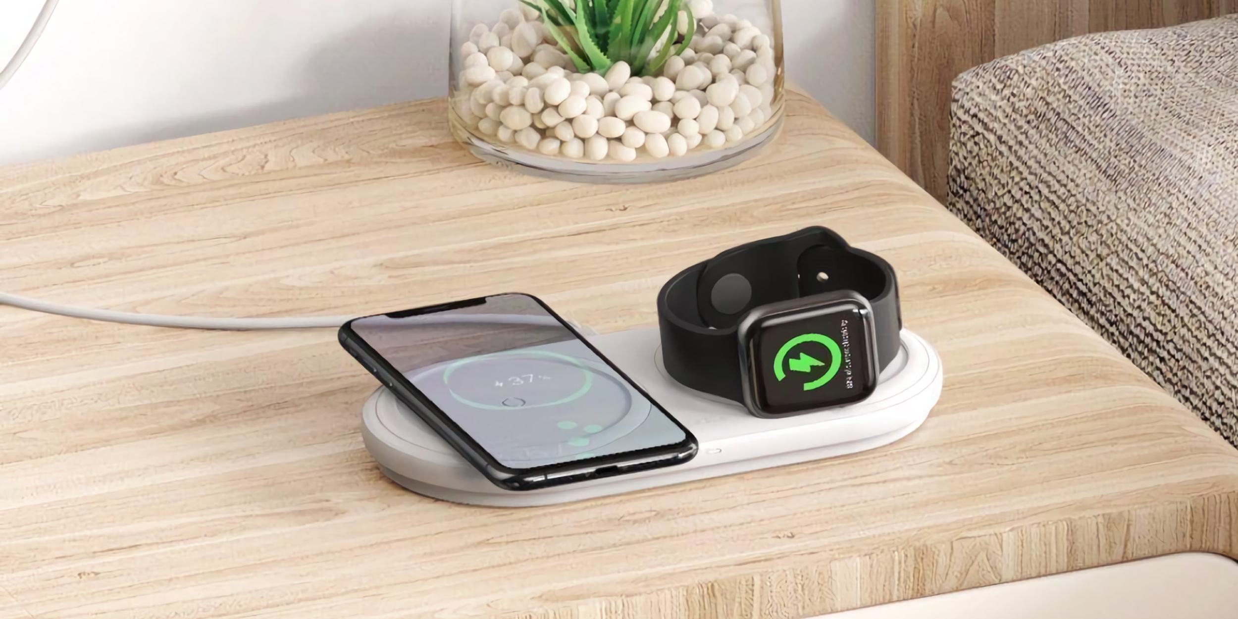 Надо брать: универсальная беспроводная зарядка Baseus для смартфона и Apple Watch