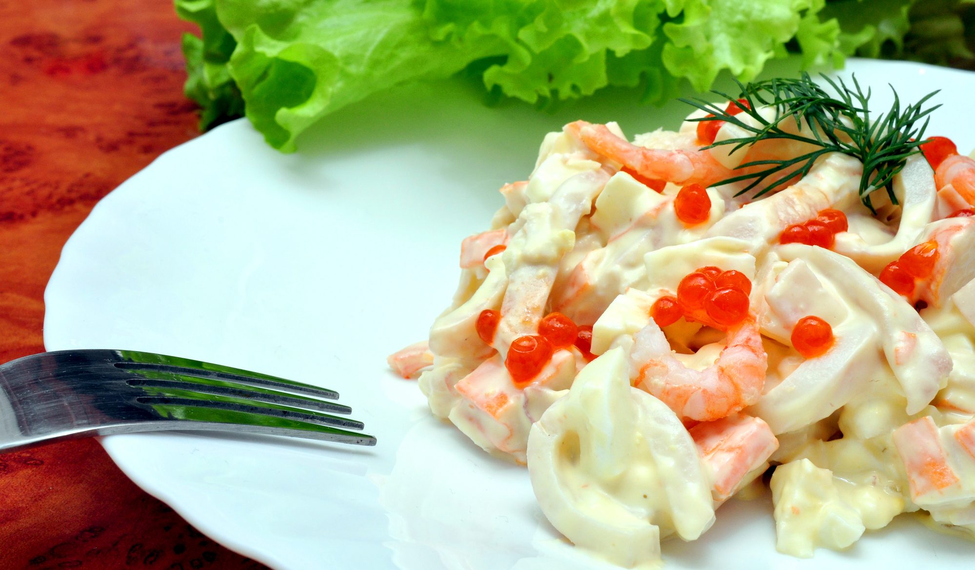 Салат из семги и креветок рецепт с фото очень вкусный