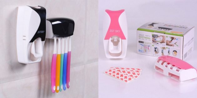 Дозатор зубной пасты и держатели щёток
