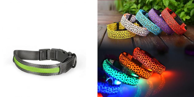 Светящийся ошейник для животных Светящийся ошейник