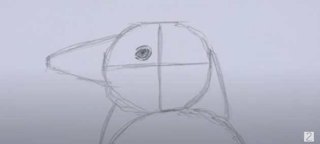 Как рисовать пингвина: нарисуйте глаз