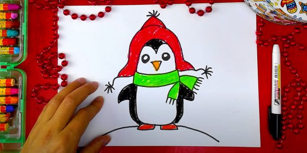Раскрасьте пингвина