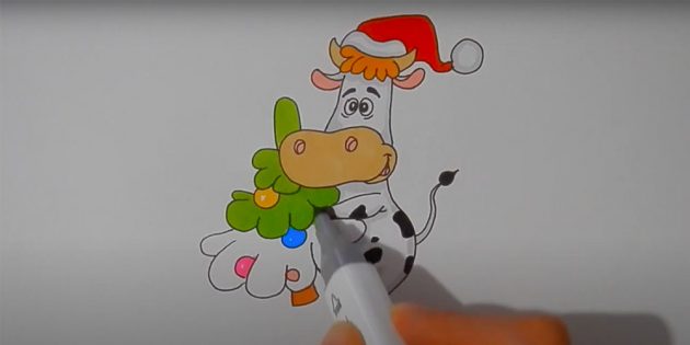 Как нарисовать корову: раскрасьте животное
