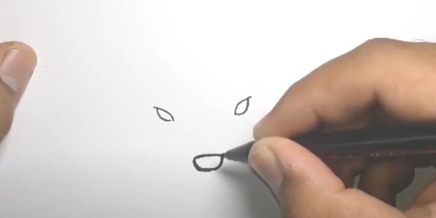 Как нарисовать оленя: нарисуйте глаза и нос