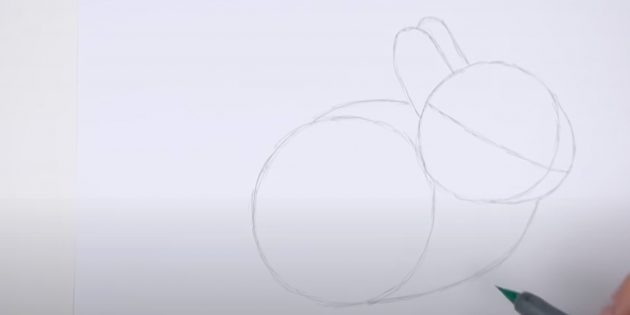 Как нарисовать кролика: соедините круги