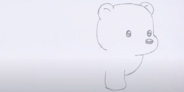Как нарисовать медведя: Изобразите лапу