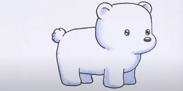 Как нарисовать медведя: Добавьте тени