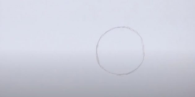 Как нарисовать лису: Нарисуйте круг