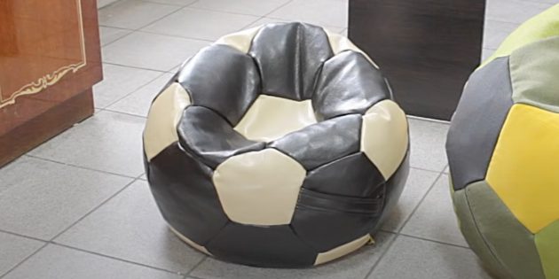Кресло-мяч из кожи