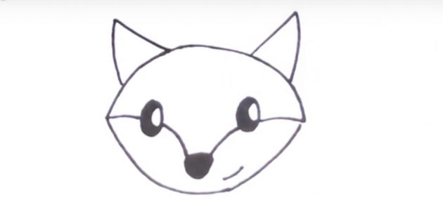Как нарисовать лису: Изобразите уши