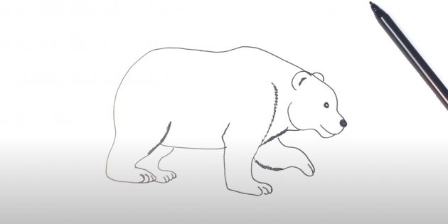 Реалистичный белый медведь