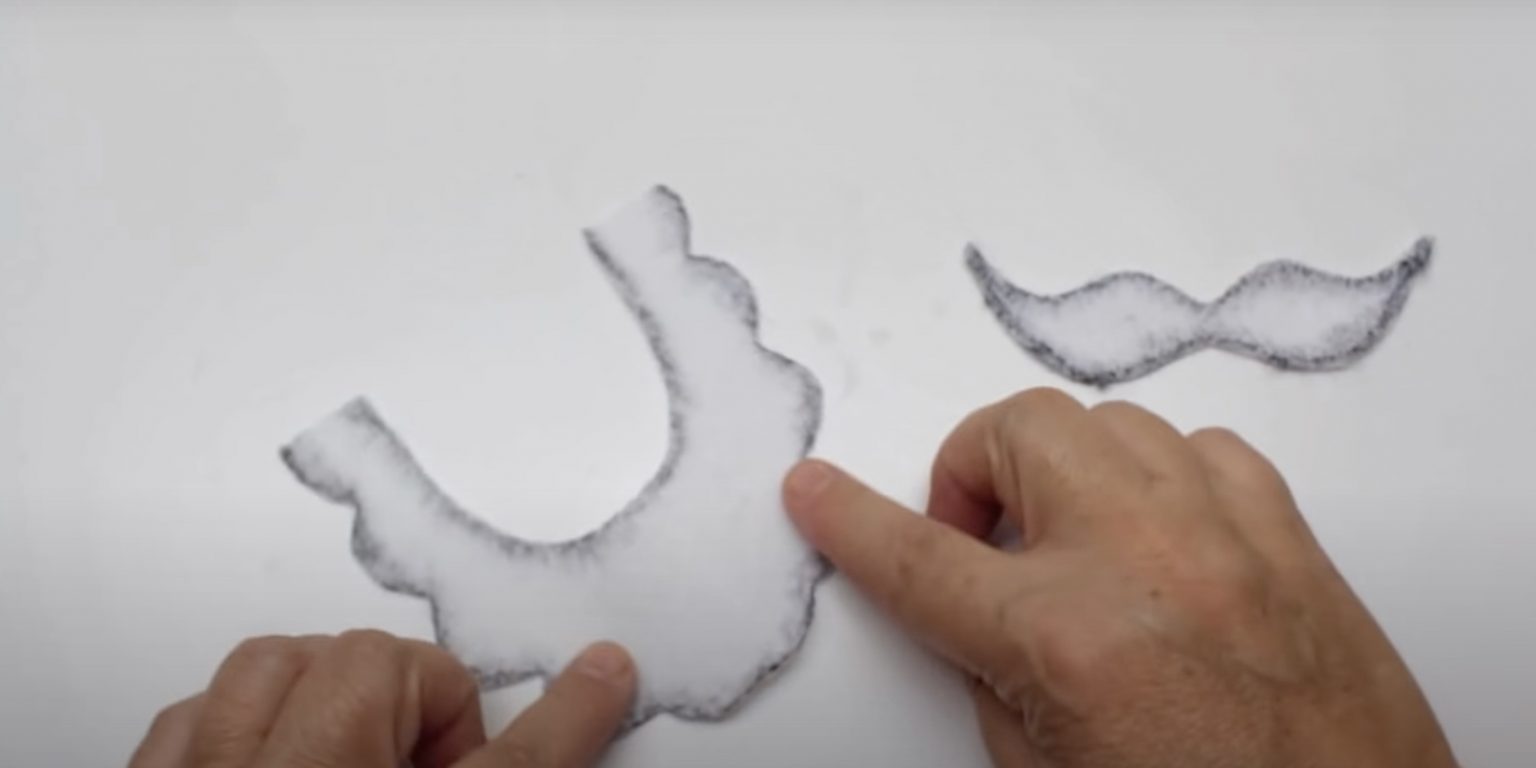 Как сделать своими руками бороду деда мороза своими руками из бумаги