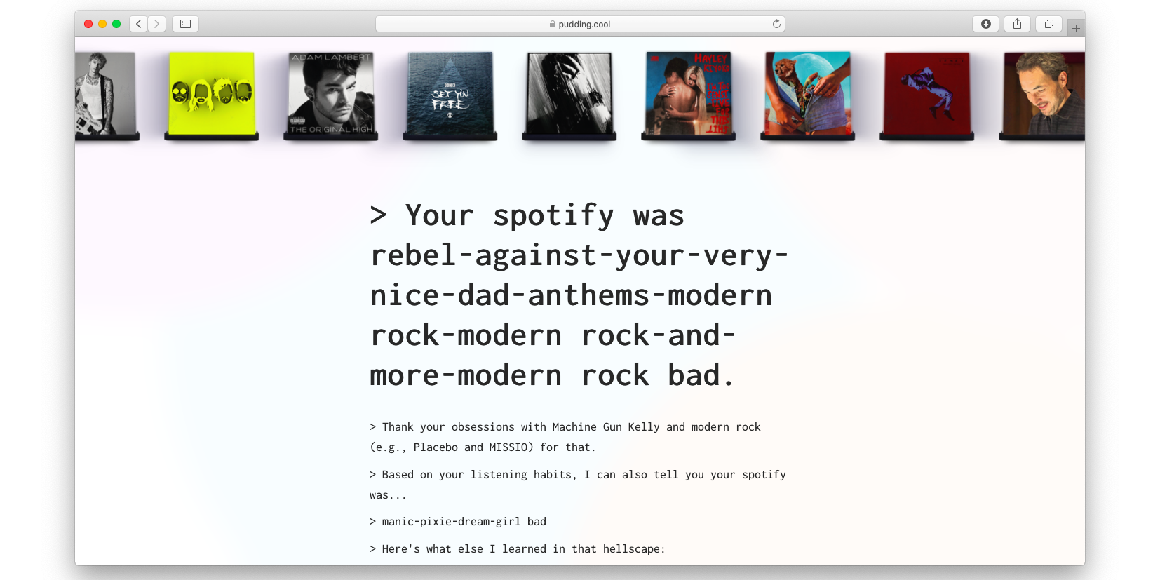 Бот высмеивает музыкальный вкус пользователей Spotify