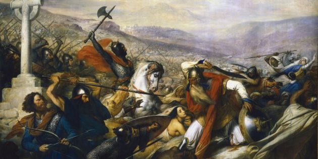 «Битва при Пуатье 732 года», картина Карла Штейбена
