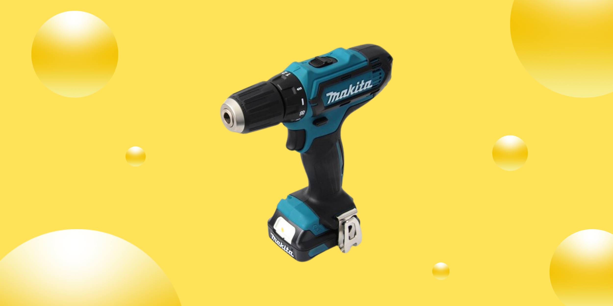 Выгодно: аккумуляторная дрель-шуруповёрт Makita с набором бит в подарок