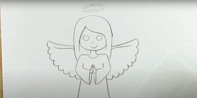 Как рисовать ангела: добавьте нимб и лицо