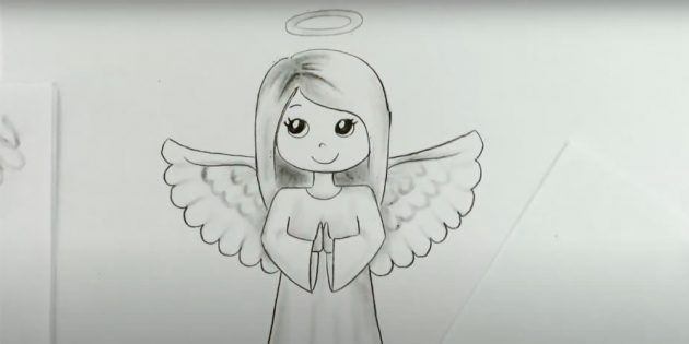 Как рисовать ангела: добавьте тени на крыльях