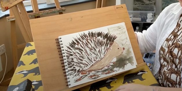 Как нарисовать ёжика: нарисуйте дерево