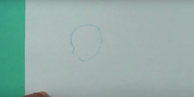 Как нарисовать ребёнка: нарисуйте голову
