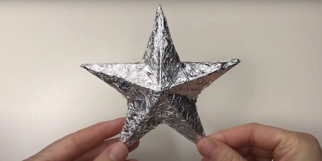Как сделать звезду из оловянной фольги