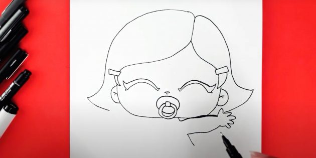 Как нарисовать ребёнка: нарисуйте руку справа