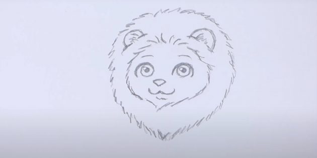 Как нарисовать льва: Нарисуйте второй слой гривы