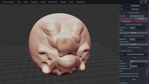 Программы для 3D-моделирования: SculptGL