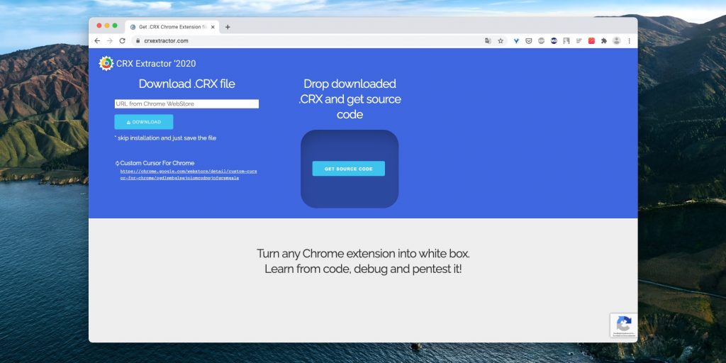 Как установить расширение в Google Chrome: Нажмите кнопку «Получить исходный код‎»