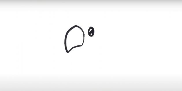 Как нарисовать попугая: Нарисуйте клюв и глаз