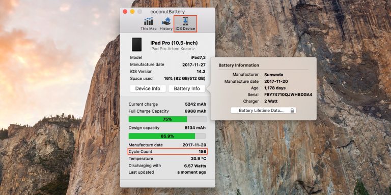 Как посмотреть состояние аккумулятора на планшете apple