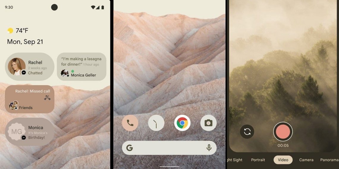 В Сети появились первые скриншоты интерфейса Android 12