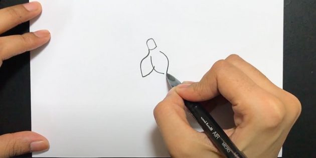 Как нарисовать подснежники: Нарисуйте центральный лепесток
