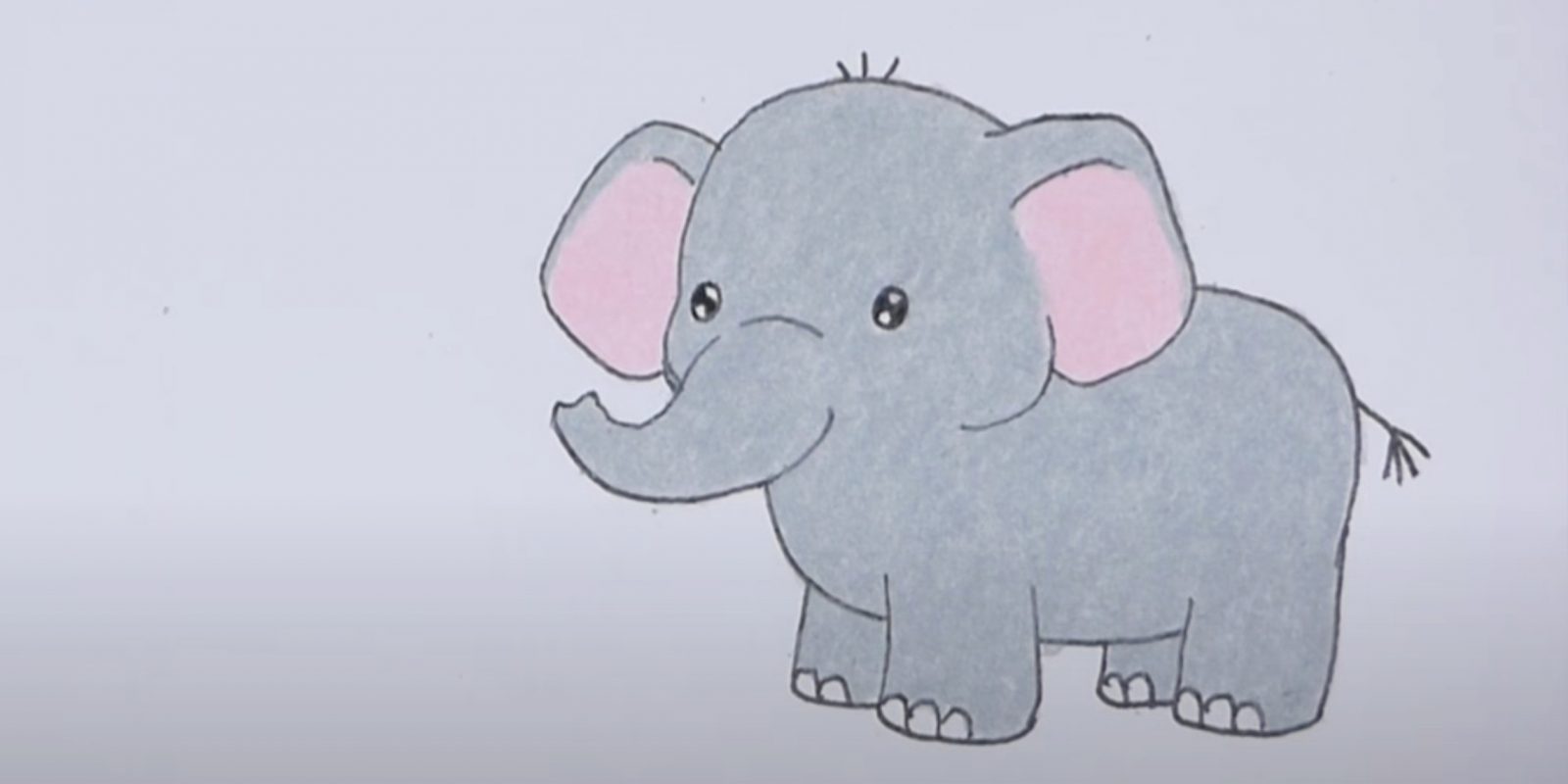 Рисунок слоника карандашом для детей легкий