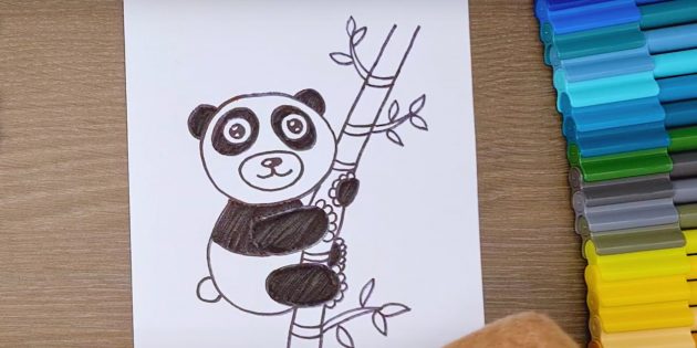 Как нарисовать панду: Раскрасьте панду