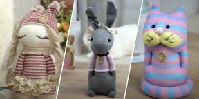 25 простых и милых игрушек из носков