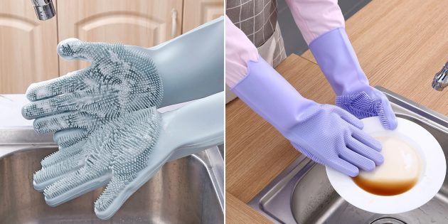 Бытовые мелочи с AliExpress: перчатки для мытья посуды 