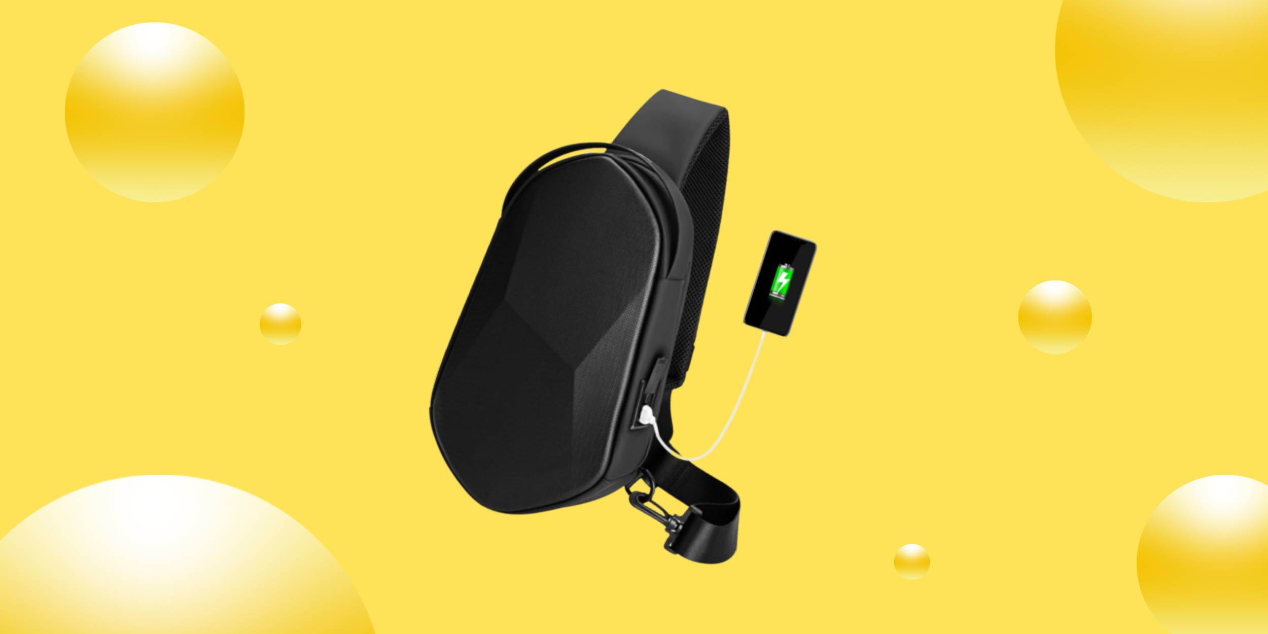 Мужская сумка с разъёмами для зарядки гаджетов