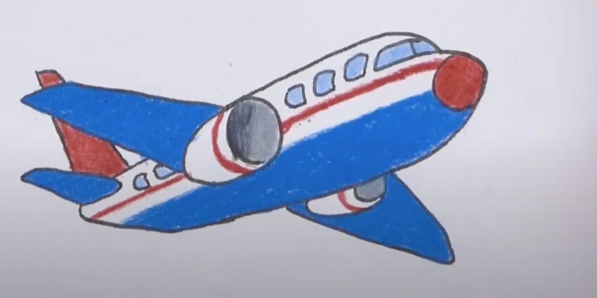Как нарисовать самолет легко и красиво