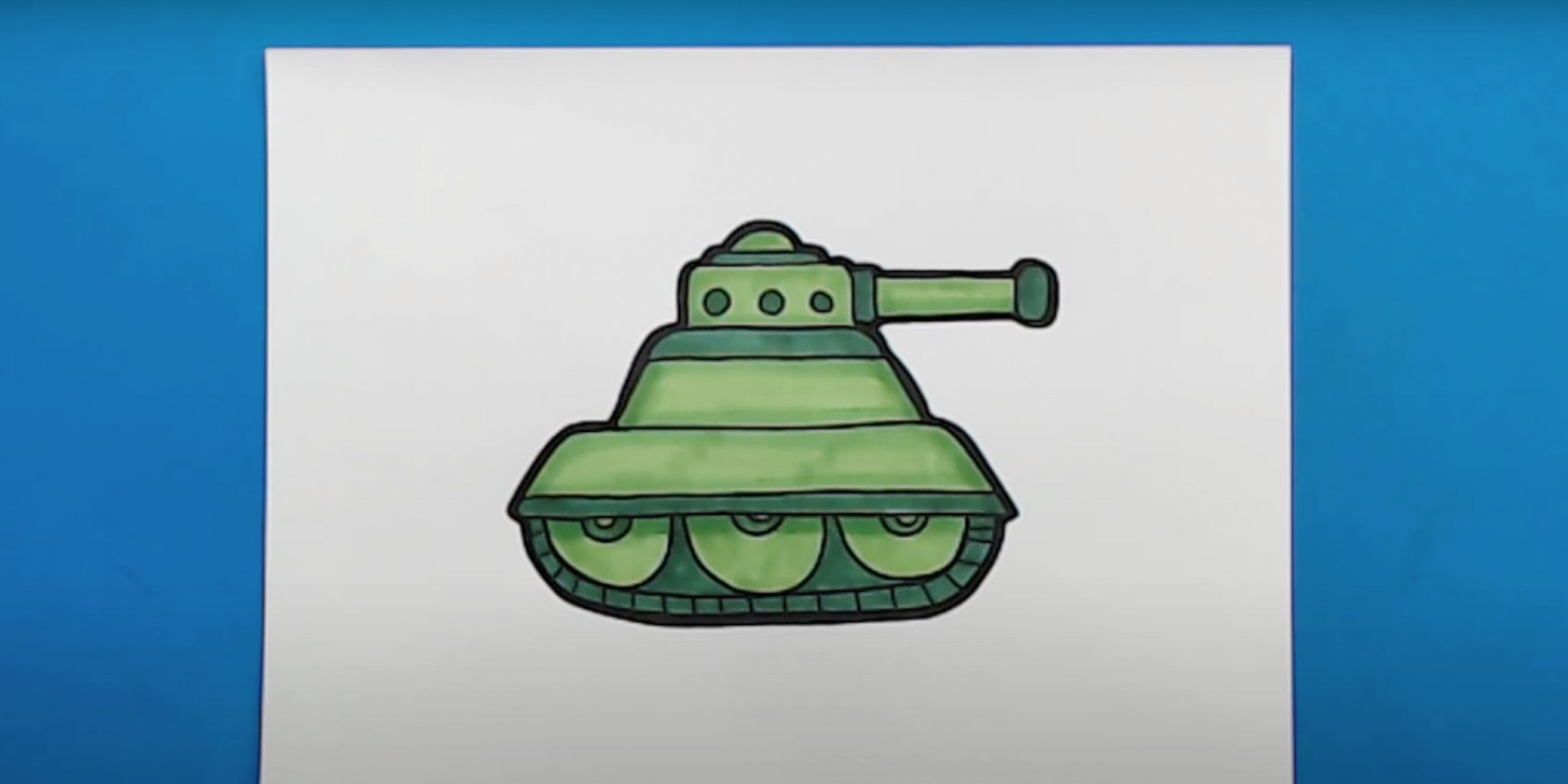 Рисунок танка фломастерами