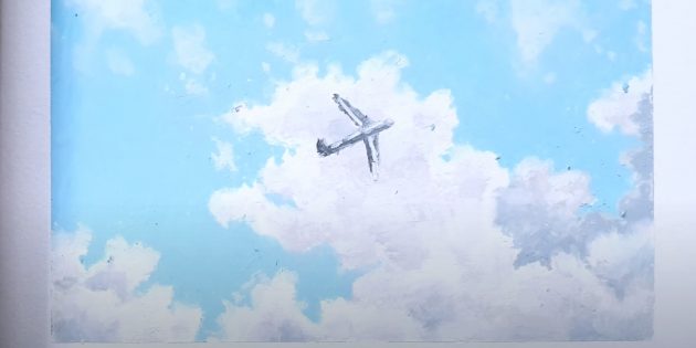 Как нарисовать самолёт: рисунок самолёта пастелью