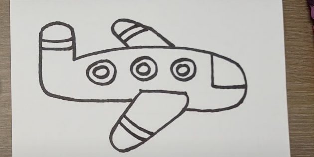 Как нарисовать самолёт: добавьте иллюминаторы