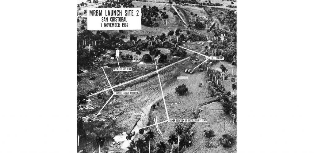 Аэрофотосъёмка советской ракетной позиции в Сан-Кристобале (Куба)