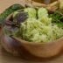 Постный салат с огурцом и кольраби