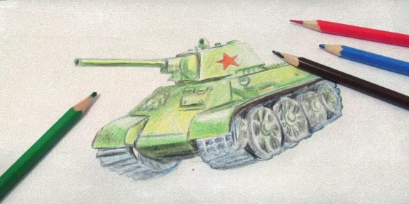 Как нарисовать танк: 19 простых способов
